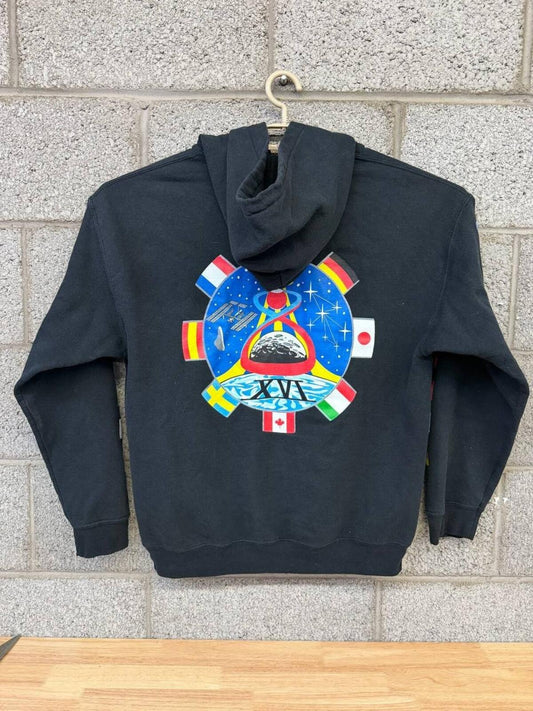 NASA Chemistry Hoodie Black Sweatshirt Large Y2K
