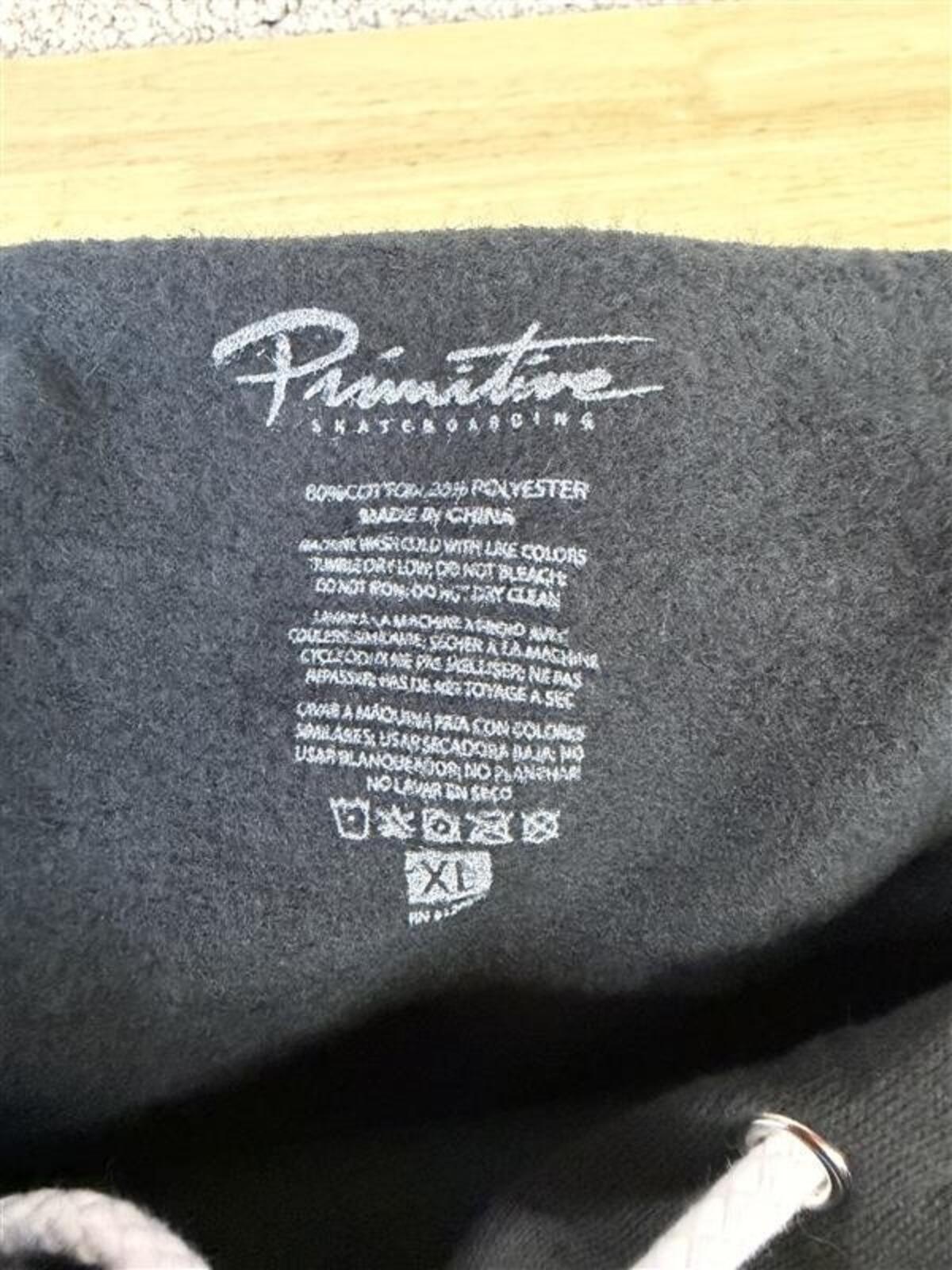 Primitive Skateboarding Camo Hoodie Black Grey Streetwear XL