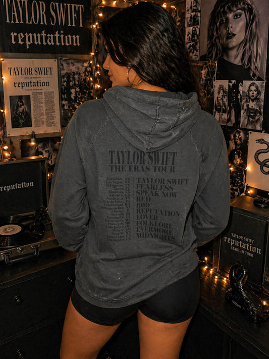 Taylor Swift Eras Tour Merch Black Hoodie NWOT Medium