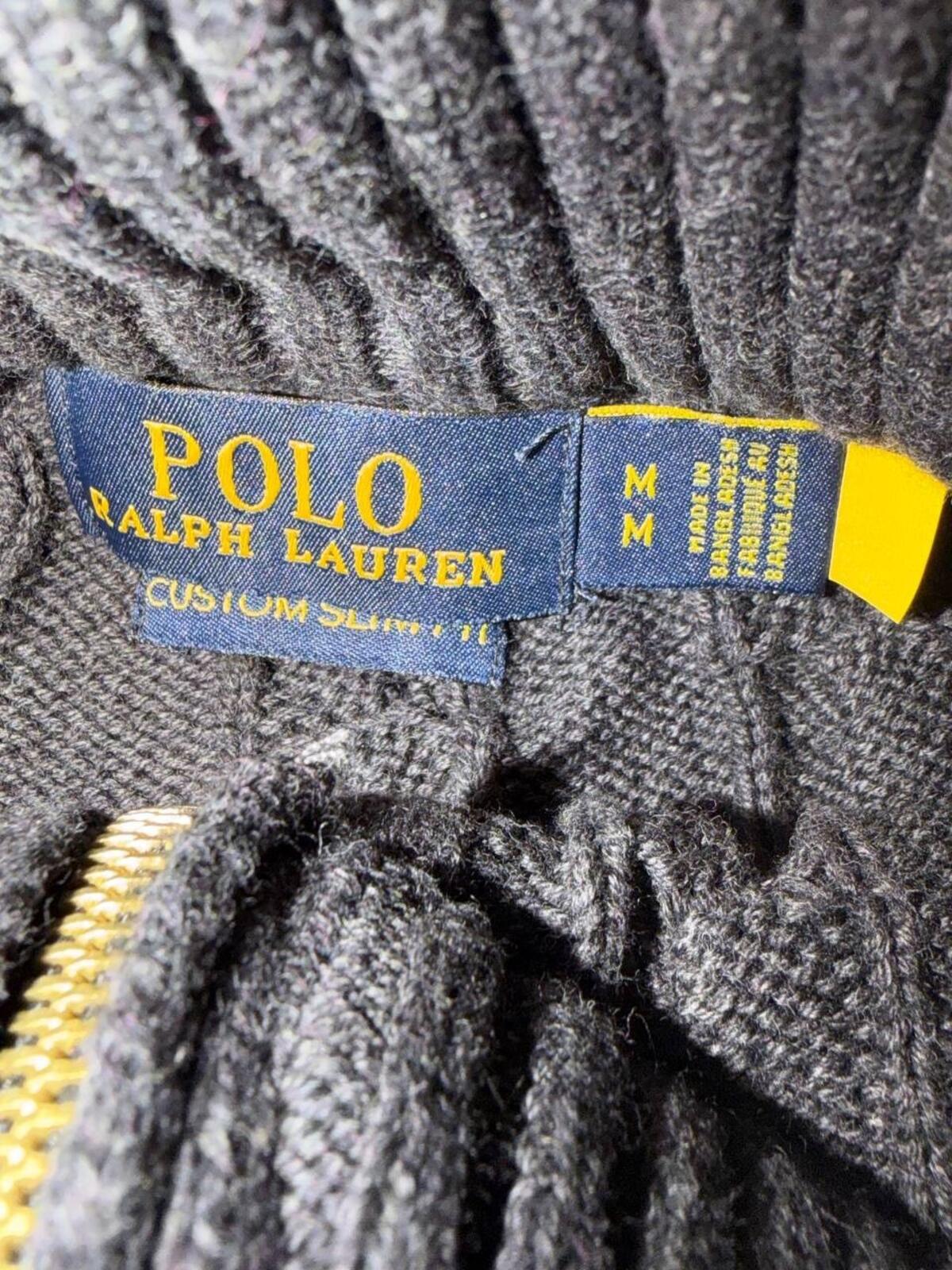 Polo Ralph Lauren Cable Knit Quarter Zip Sweater NWT Gray