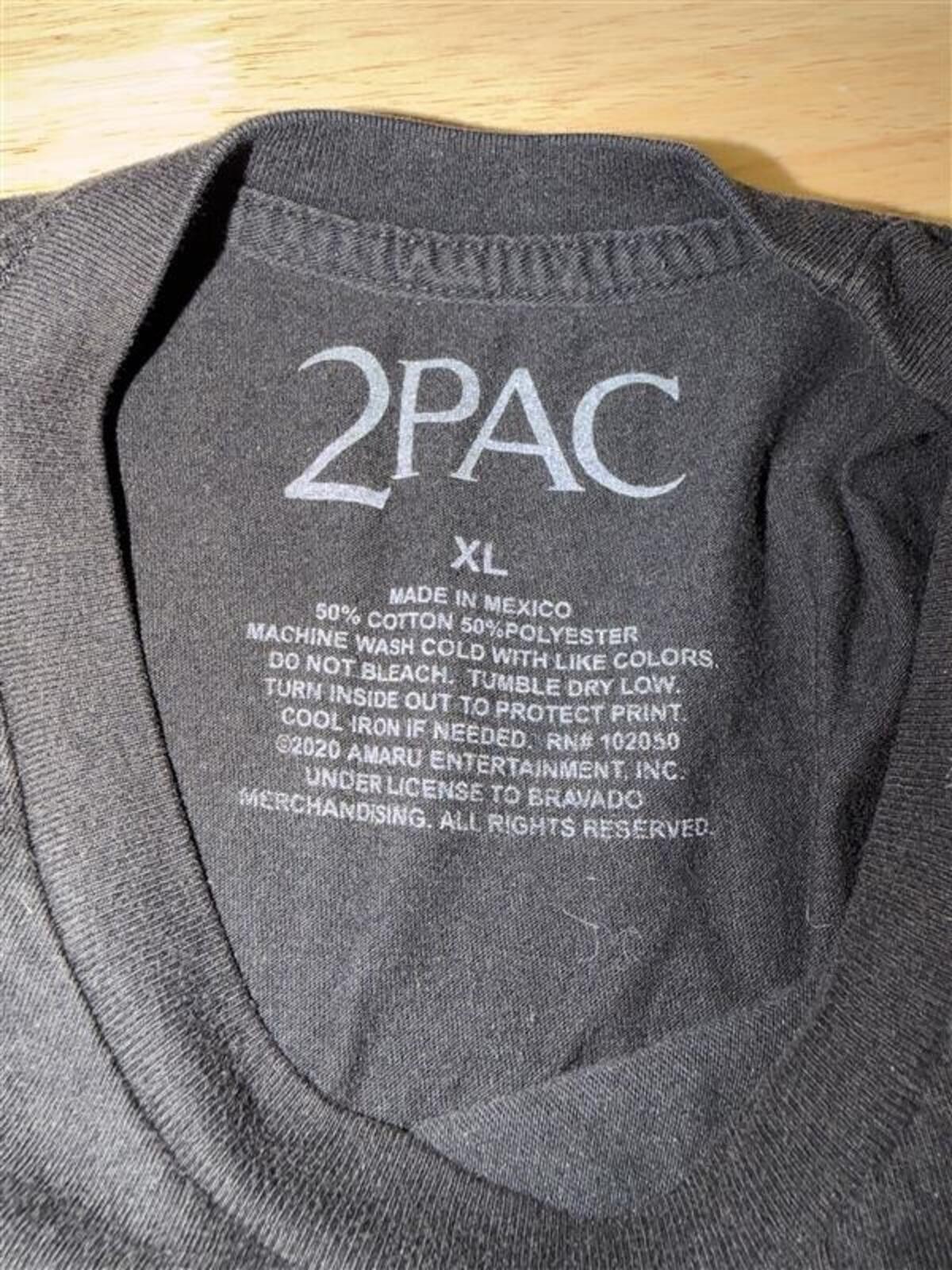 Tupac Shakur 2Pac Praying Hands T-Shirt XL Black Rap Hip Hop