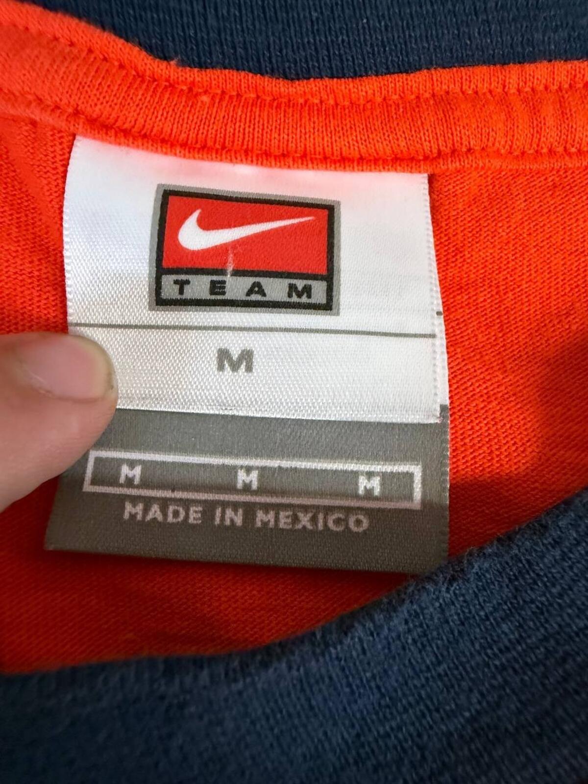 Y2K 2000s Nike Team Detroit Tigers Orange Ringer T-Shirt