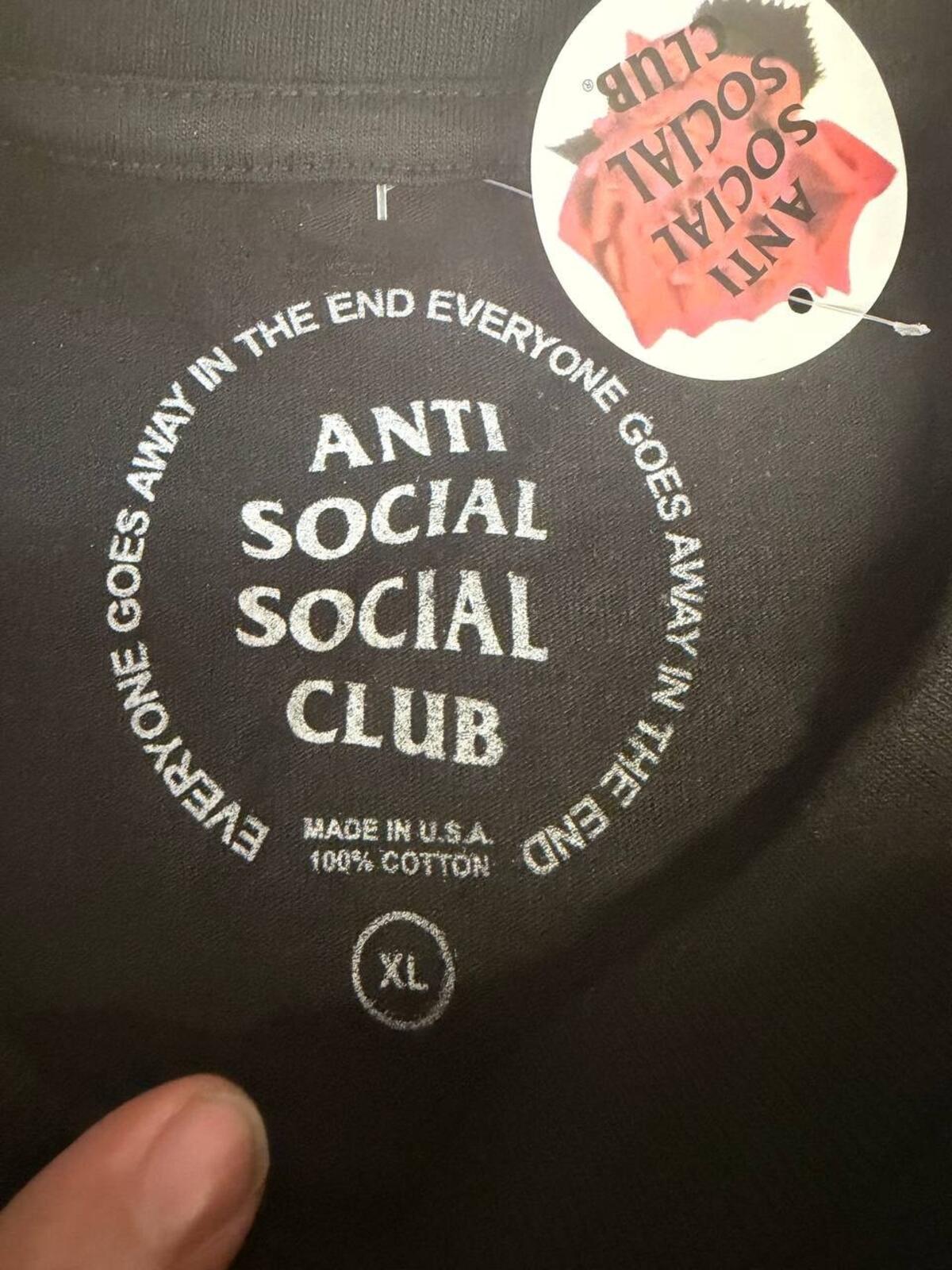 Anti Social Social Club x Fragment Logo TShirt Black XL