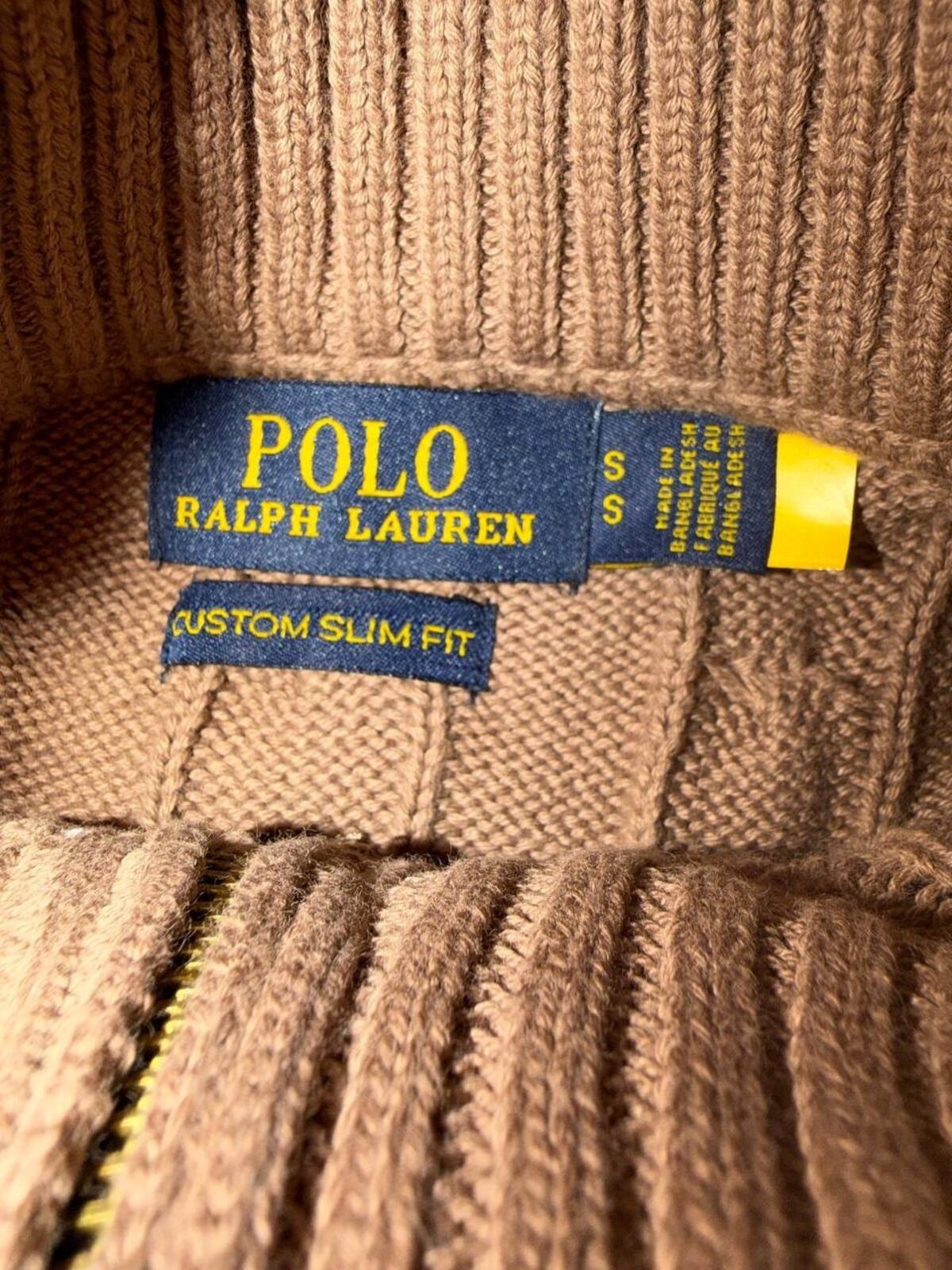 Polo Ralph Lauren Cable Knit Quarter Zip Sweater NWT Small