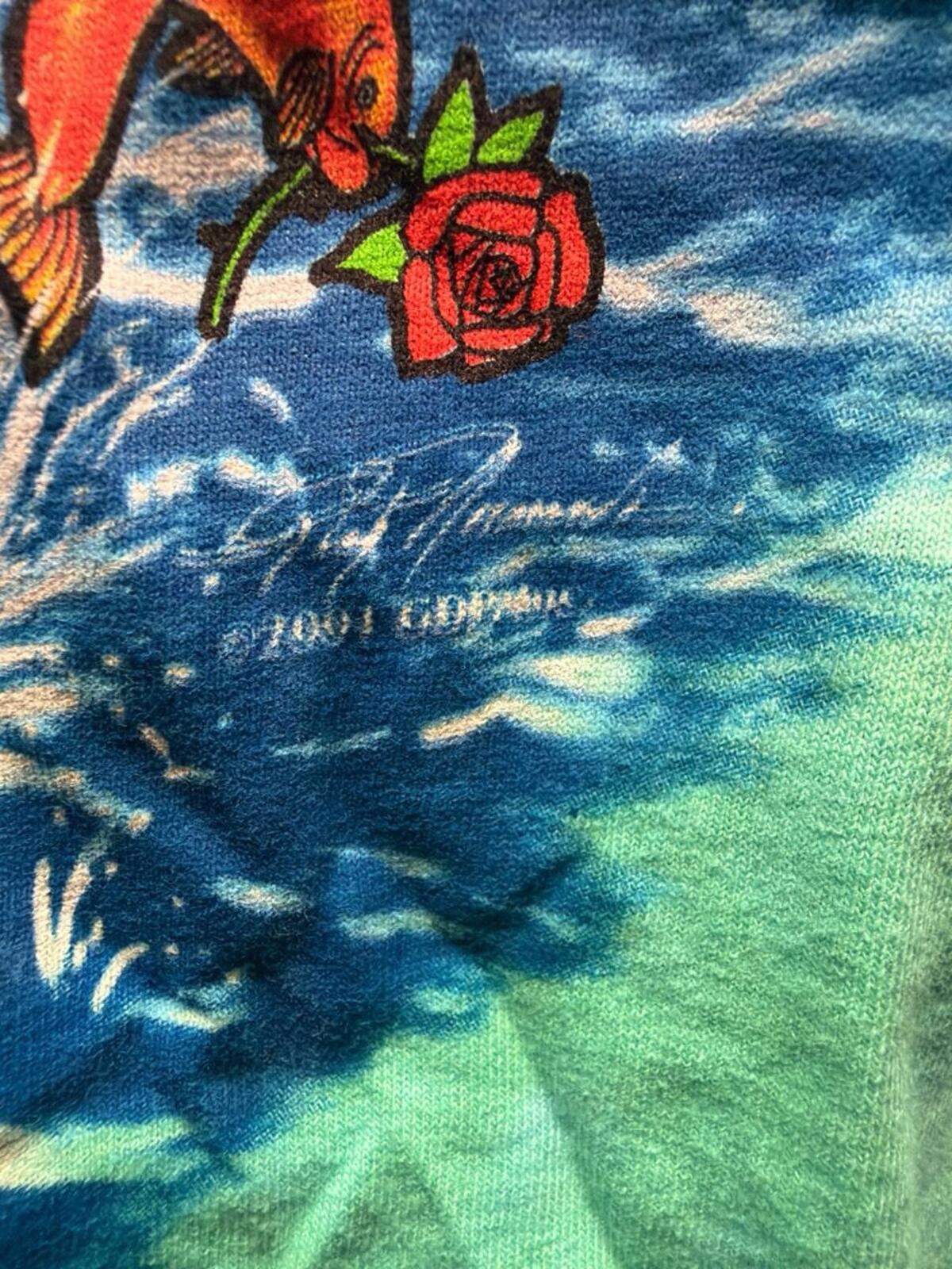 Vintage Grateful Dead Ship Of Fools Liquid Blue 2XL Signed