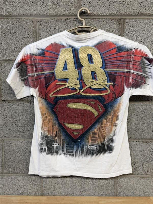 2010s Jimmie Johnson 48 Superman NASCAR T-Shirt Size L