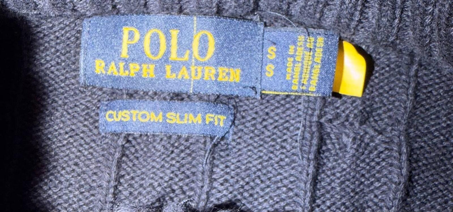 Polo Ralph Lauren Cable Knit Quarter Zip Sweater Small
