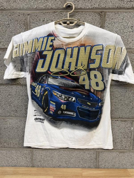2010s Jimmie Johnson 48 Superman NASCAR T-Shirt Size L