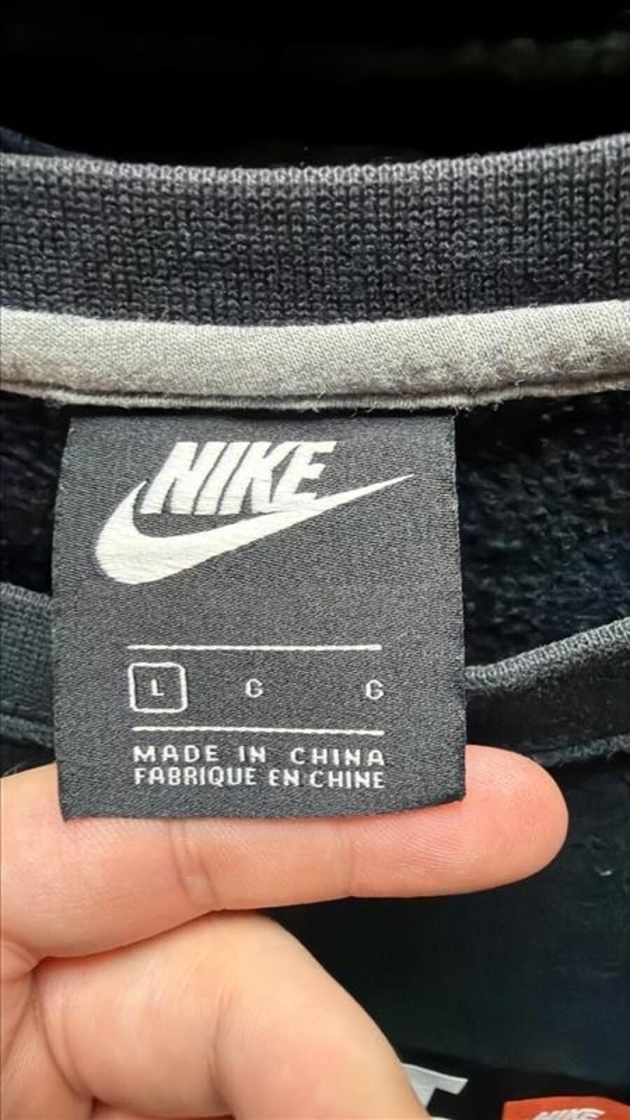 Nike Just Do It Sweatshirt L 2010s Black Crewneck Streetwear