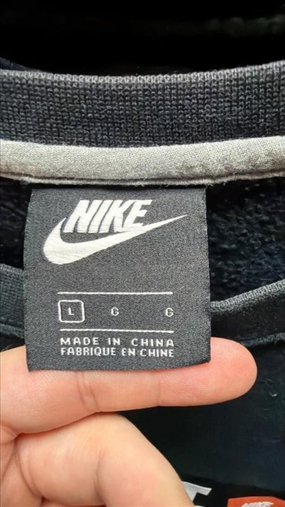 Nike Just Do It Sweatshirt L 2010s Black Crewneck Streetwear