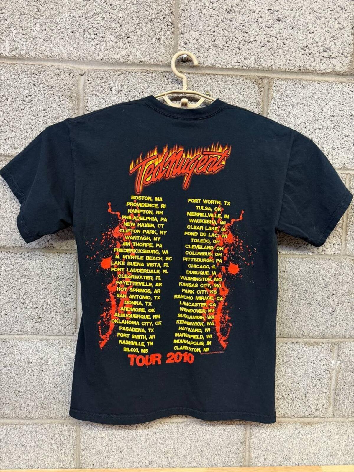 2010 Ted Nugent Trample The Weak Hurdle The Dead Tour Tee