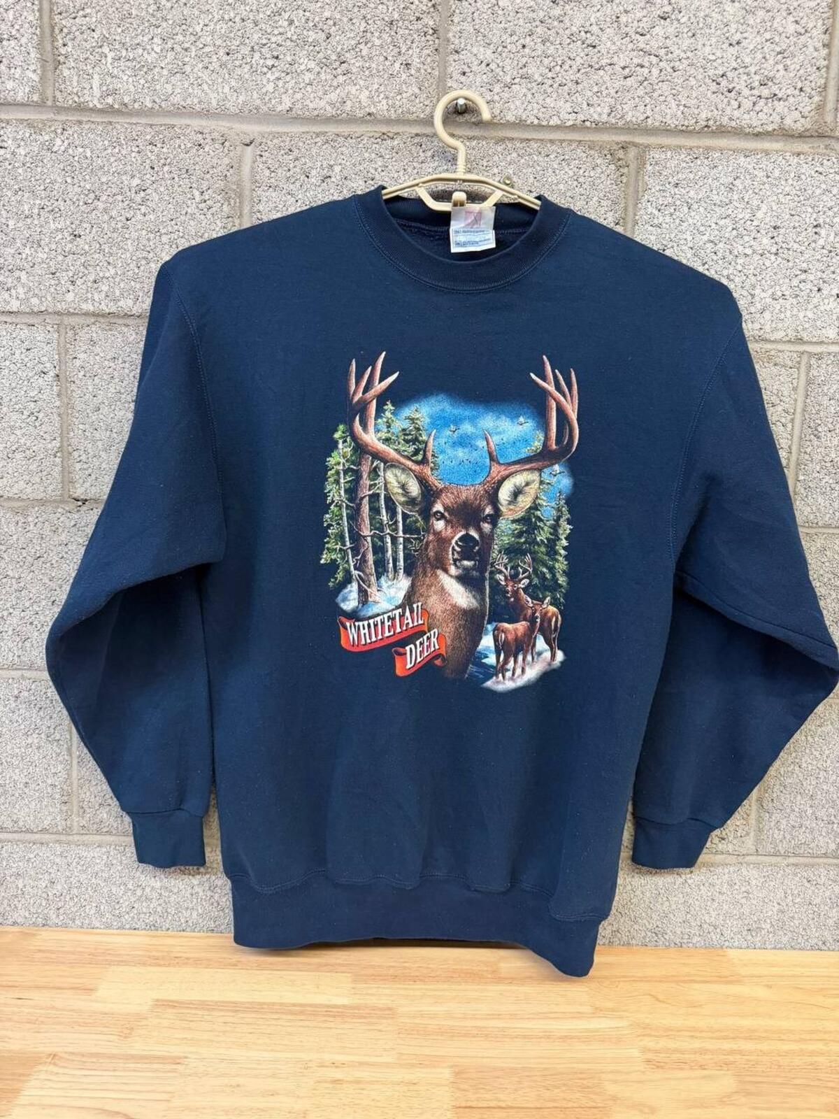 Vintage Whitetail Deer Hunting Crewneck Sweatshirt XXL