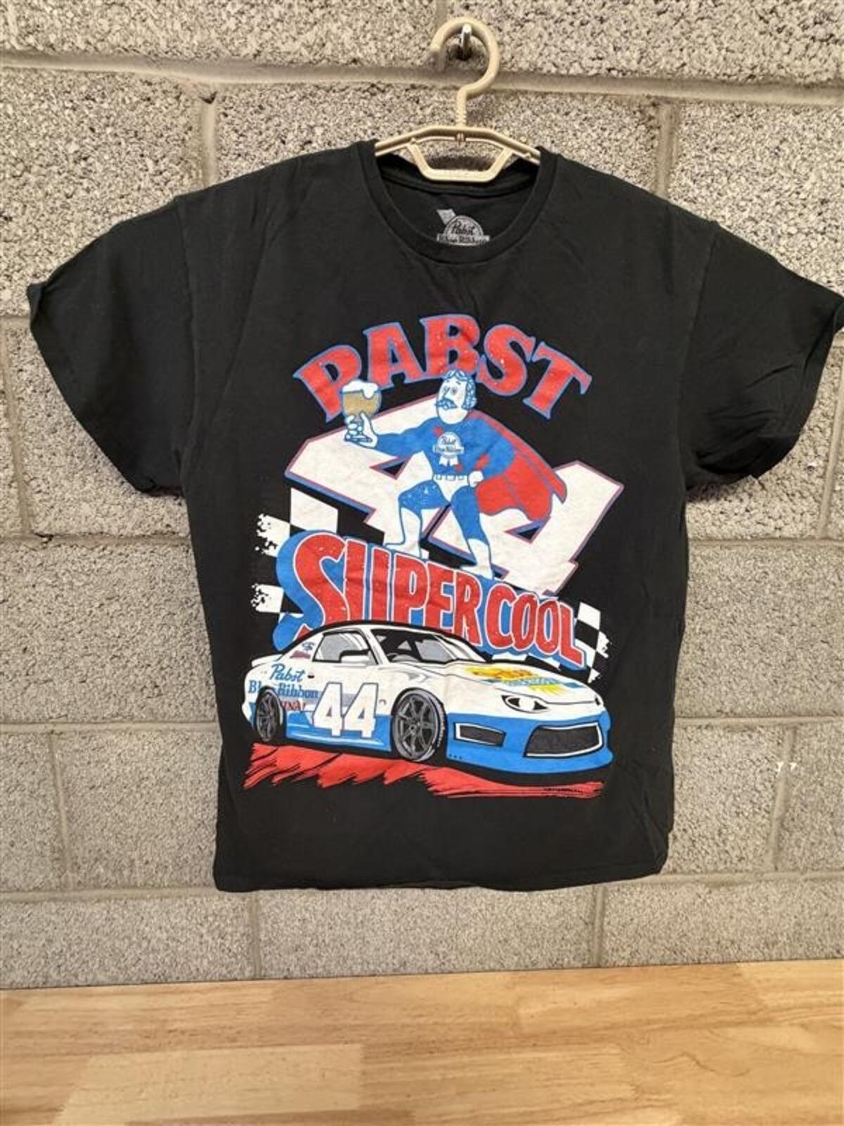 Pabst Blue Ribbon Racing T-Shirt Size L 2010s Car Graphic T