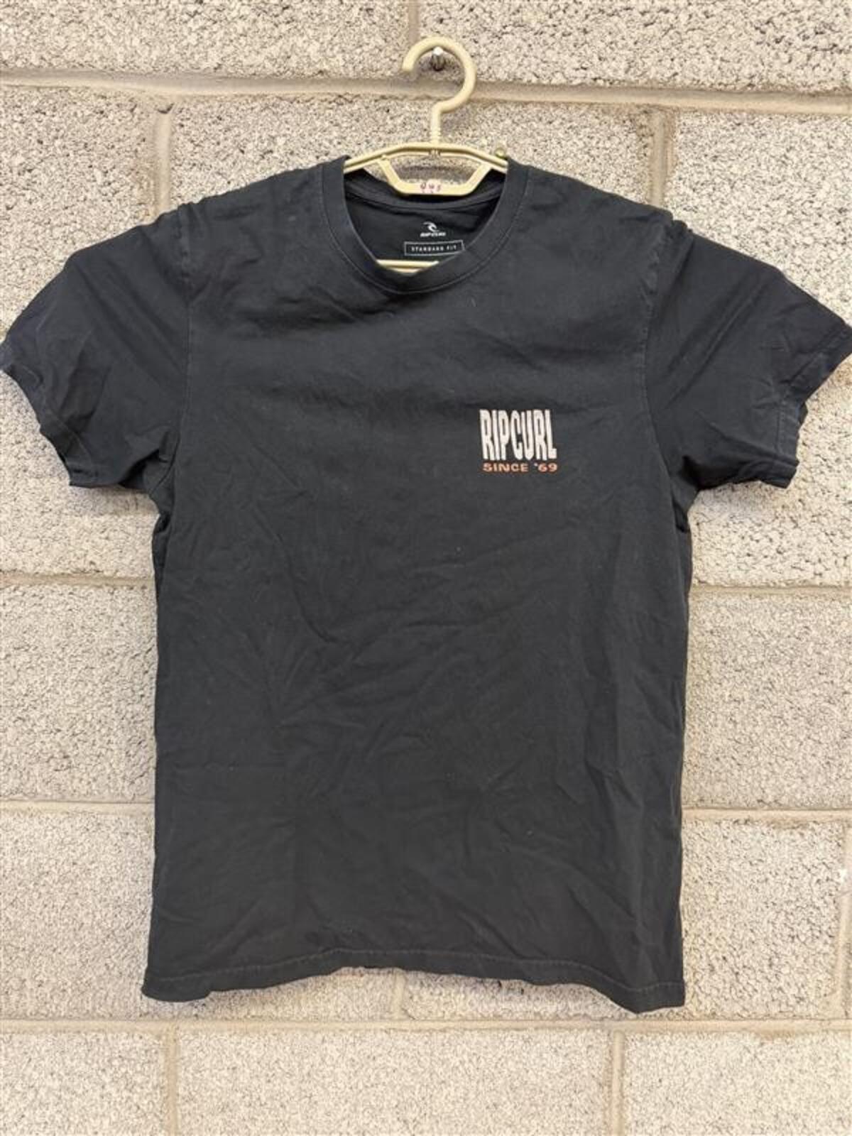 Rip Curl Surf Graphic Tee Medium Black Standard Fit Back Hit