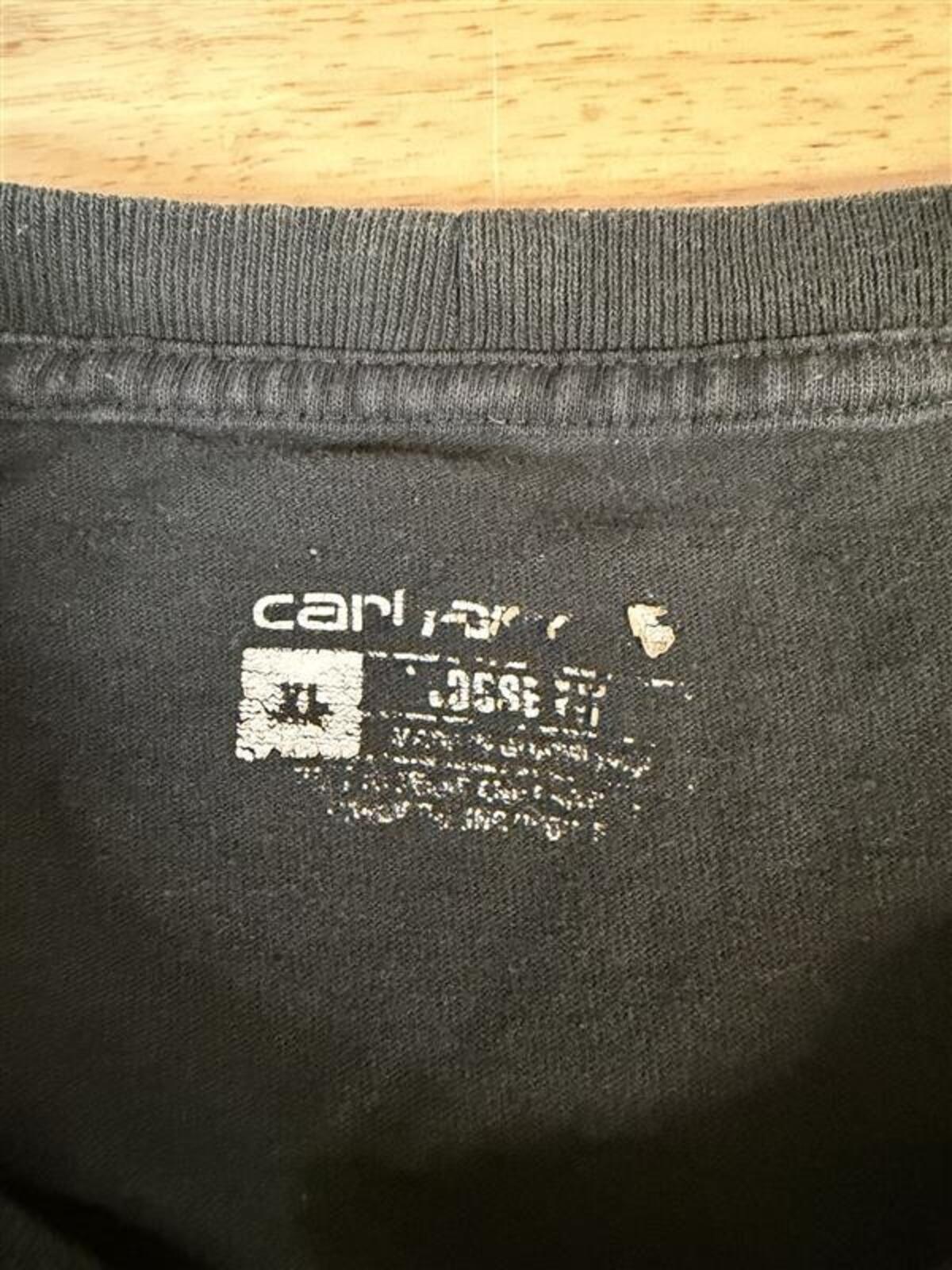 Carhartt Long Sleeve Shirt XL Black Workwear Sleeve Logo