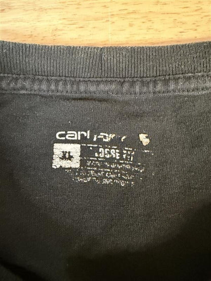 Carhartt Long Sleeve Shirt XL Black Workwear Sleeve Logo