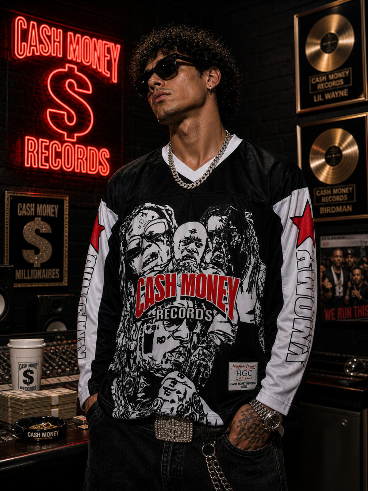 Headgear Money Records Jersey Size Small Lil Wayne Birdman