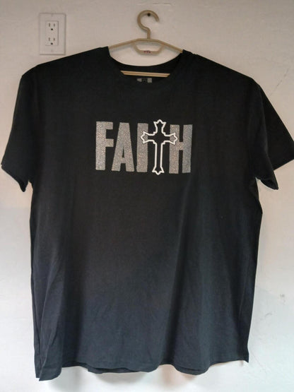 FAITH Cross Graphic Tee – Men’s 3XL | Black Christian Street