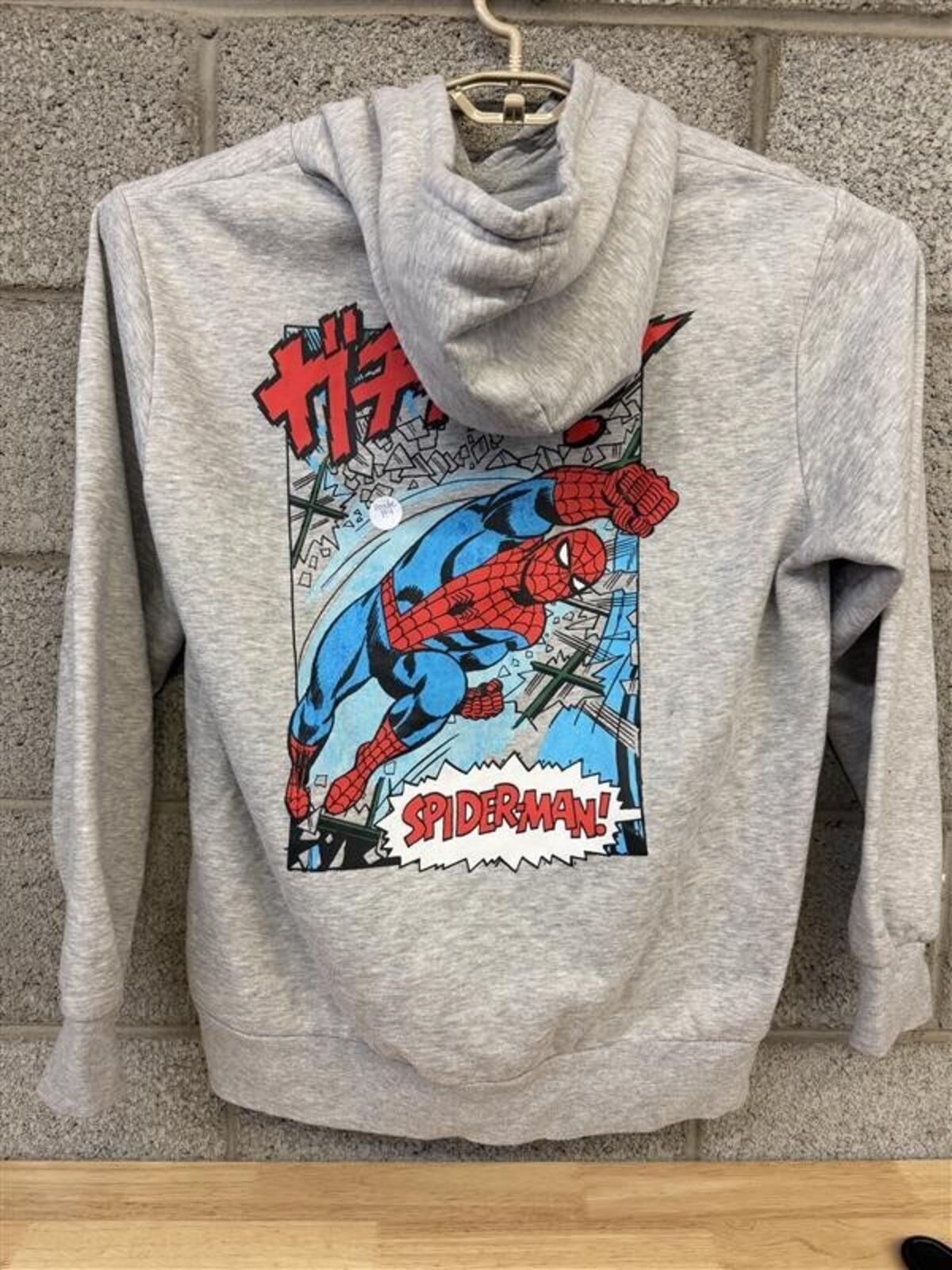 Gray Spider-Man Graphic Hoodie Sweatshirt
