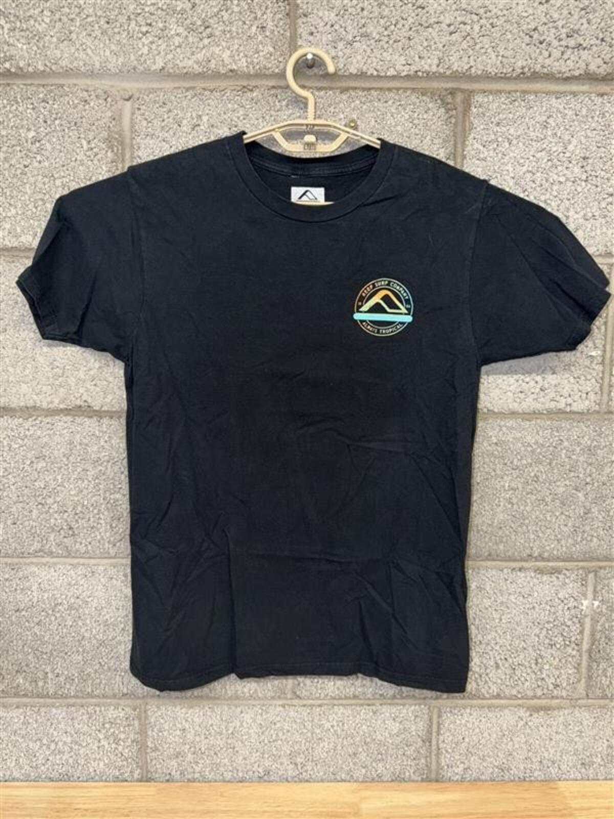 Reef Surf Company T-Shirt M Black Logo Graphic 1984