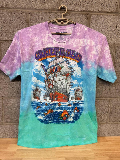 Vintage Grateful Dead Ship Of Fools Liquid Blue 2XL Signed