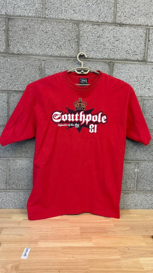 Y2K Southpole 2000s Red T-Shirt Mens 2XL Hip Hop