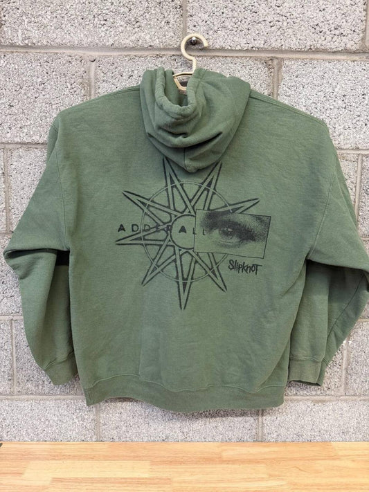 Slipknot Adderall Olive Green Band Hoodie Graphic XL Metal