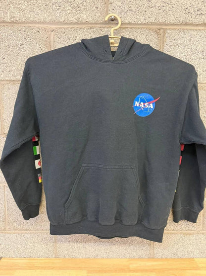 NASA Chemistry Hoodie Black Sweatshirt Large Y2K