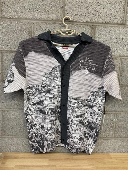 2020s Gunzinii Knit Button Up Shirt 2XL Luxury Streetwear