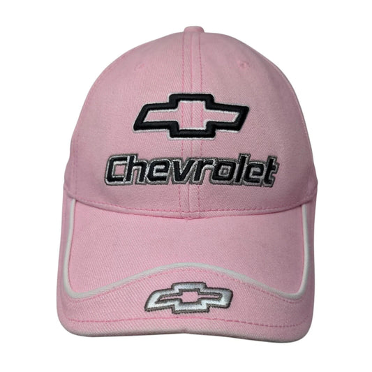 2000s Chevrolet Logo Pink Strapback Hat Racing GM OSFA Clean