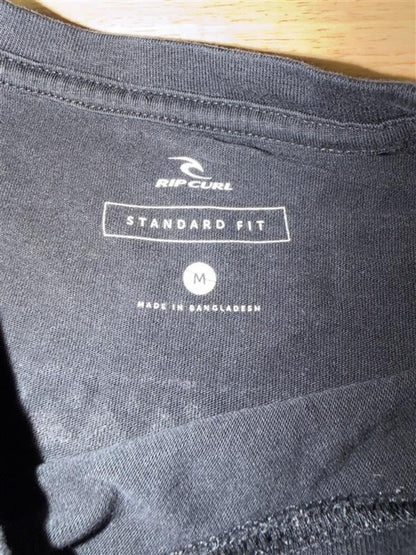 Rip Curl Surf Graphic Tee Medium Black Standard Fit Back Hit