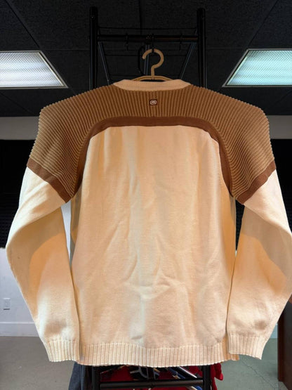 2004 Ecko Unltd 72 Knit Sweater Cream Brown Y2K Size M