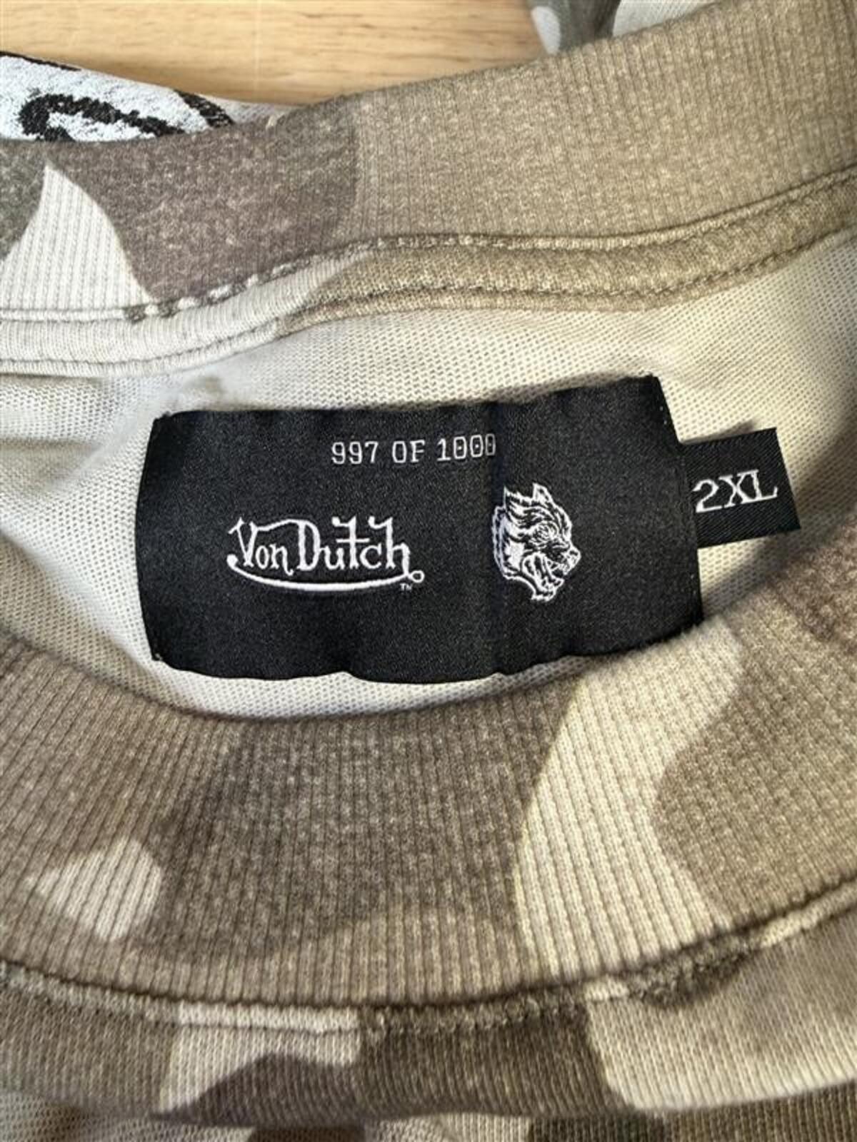 2026 Von Dutch Darc Sport Camo Tee 2XL Limited 997/1000 Rare
