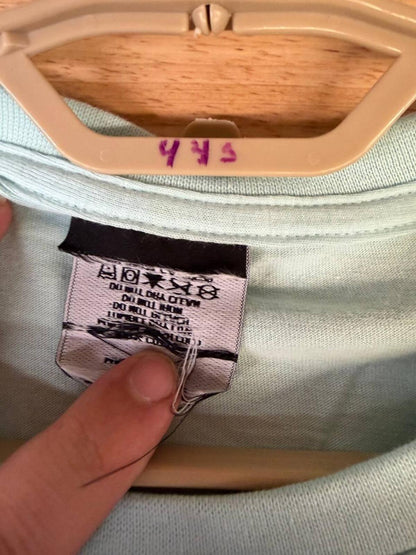 2020s Stussy Honolulu Mint Blue Logo TShirt Cut Tag Mens XXL