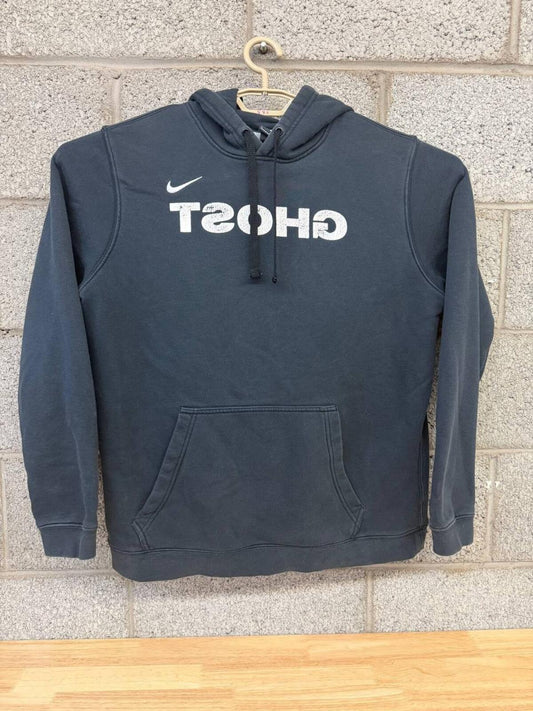 Nike Ghost Distressed Pullover Hoodie Gray Sweatshirt Large