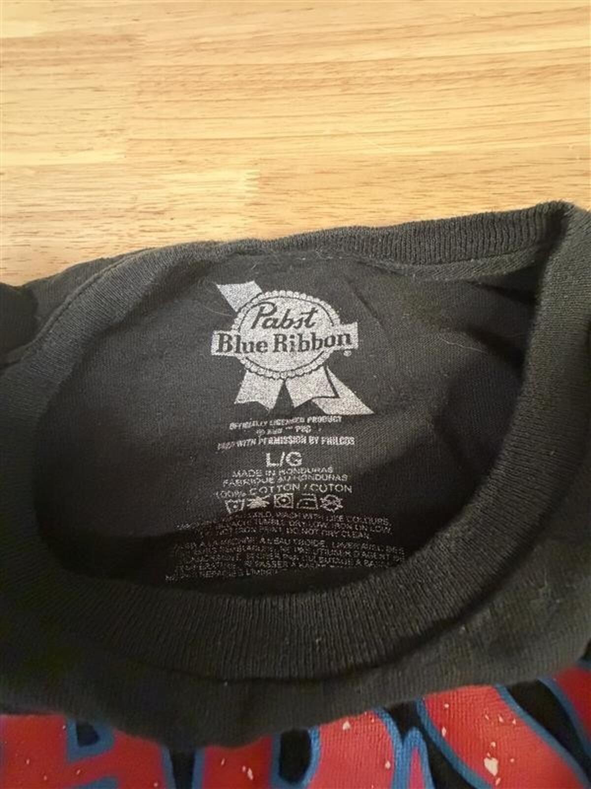 Pabst Blue Ribbon Racing T-Shirt Size L 2010s Car Graphic T