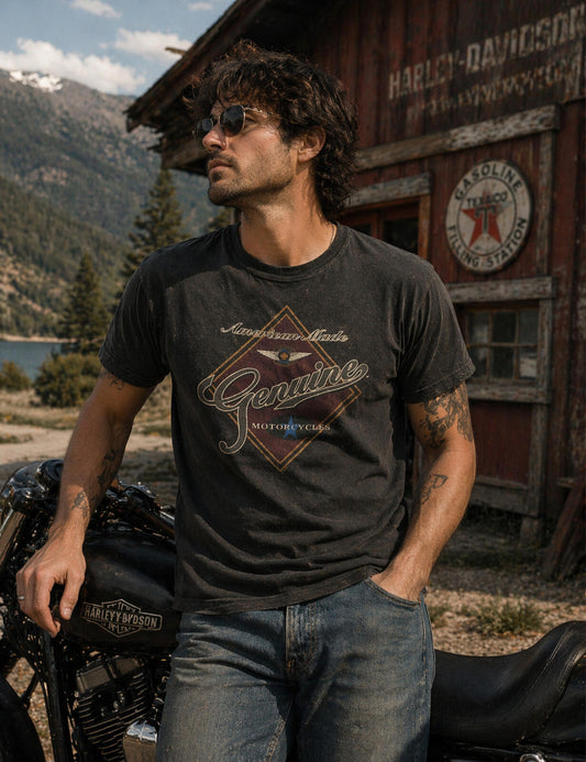 VINTAGE 1996 Harley Davidson T-Shirt Eastern Long Island,XL
