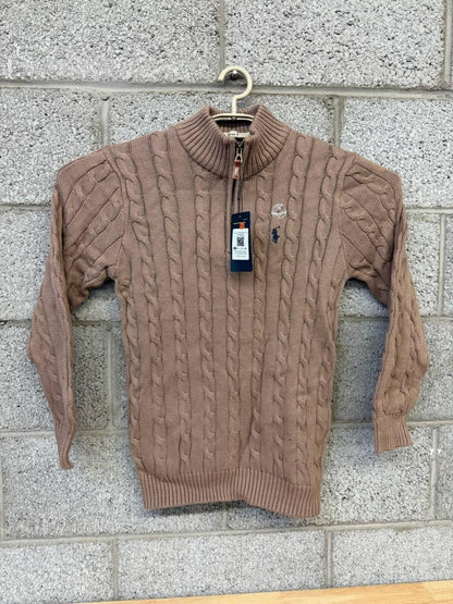 Polo Ralph Lauren Cable Knit Quarter Zip Sweater NWT Small