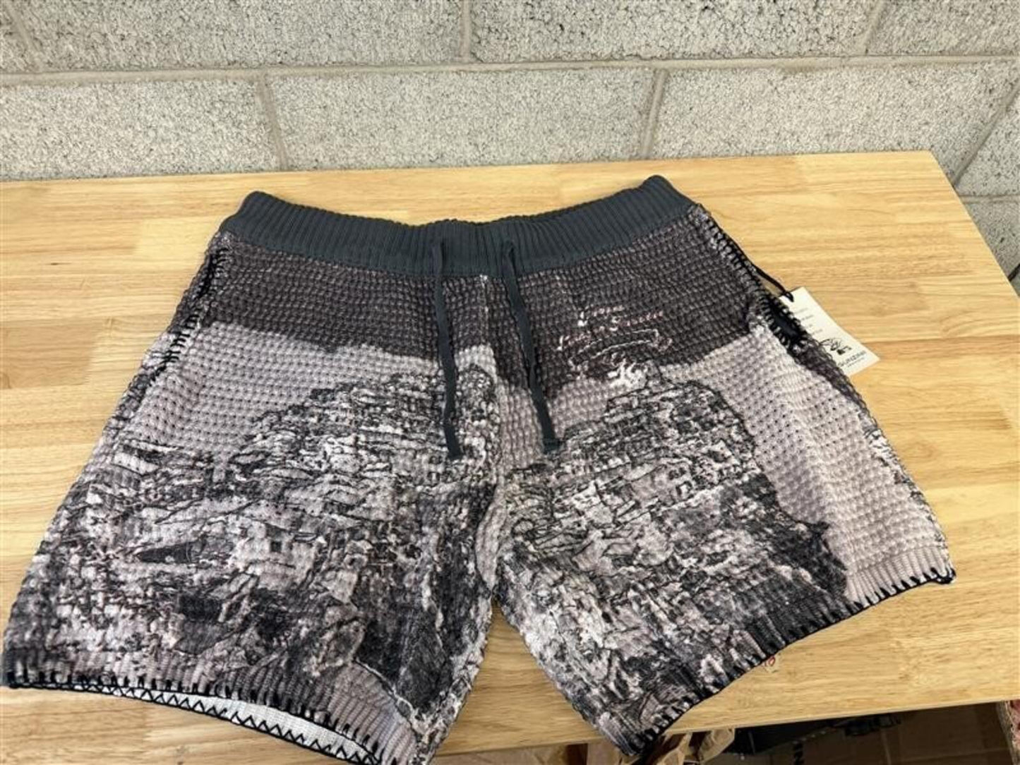 2020s Gunzinii Denim Co Knit Shorts Graphic 2XL NWT Luxury
