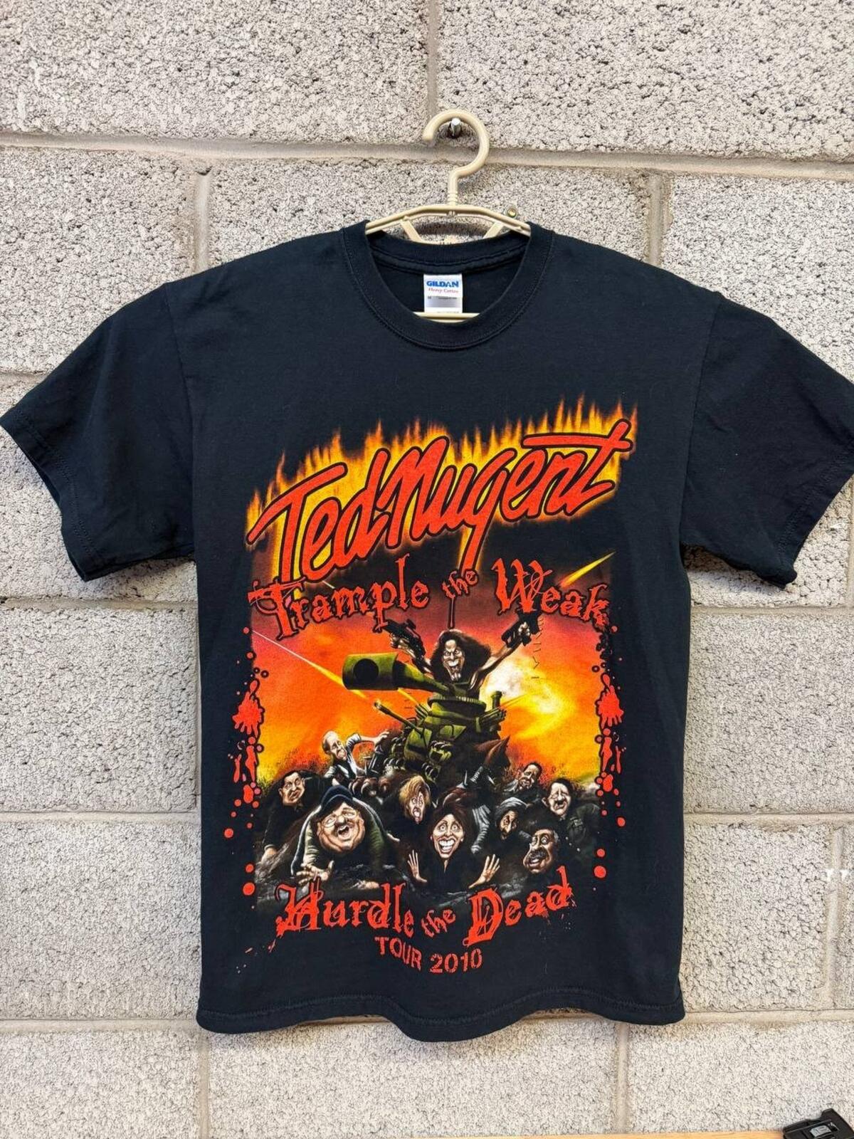 2010 Ted Nugent Trample The Weak Hurdle The Dead Tour Tee