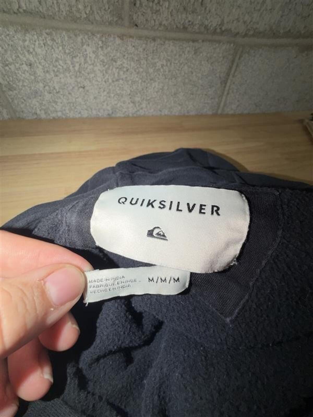 Quiksilver Logo Hoodie Size M 2010 Black Surf Skate Pullover