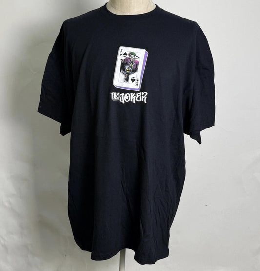 DC Men's Joker t-shirt Card Black Size 2X [liquidation]
