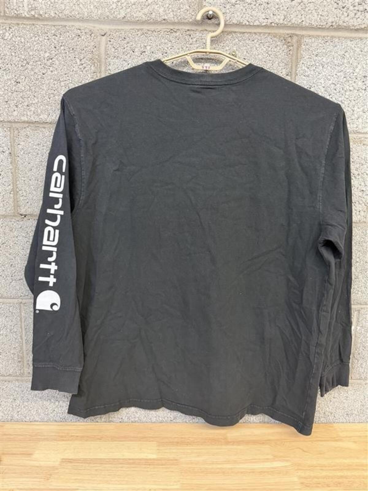 Carhartt Long Sleeve Shirt XL Black Workwear Sleeve Logo