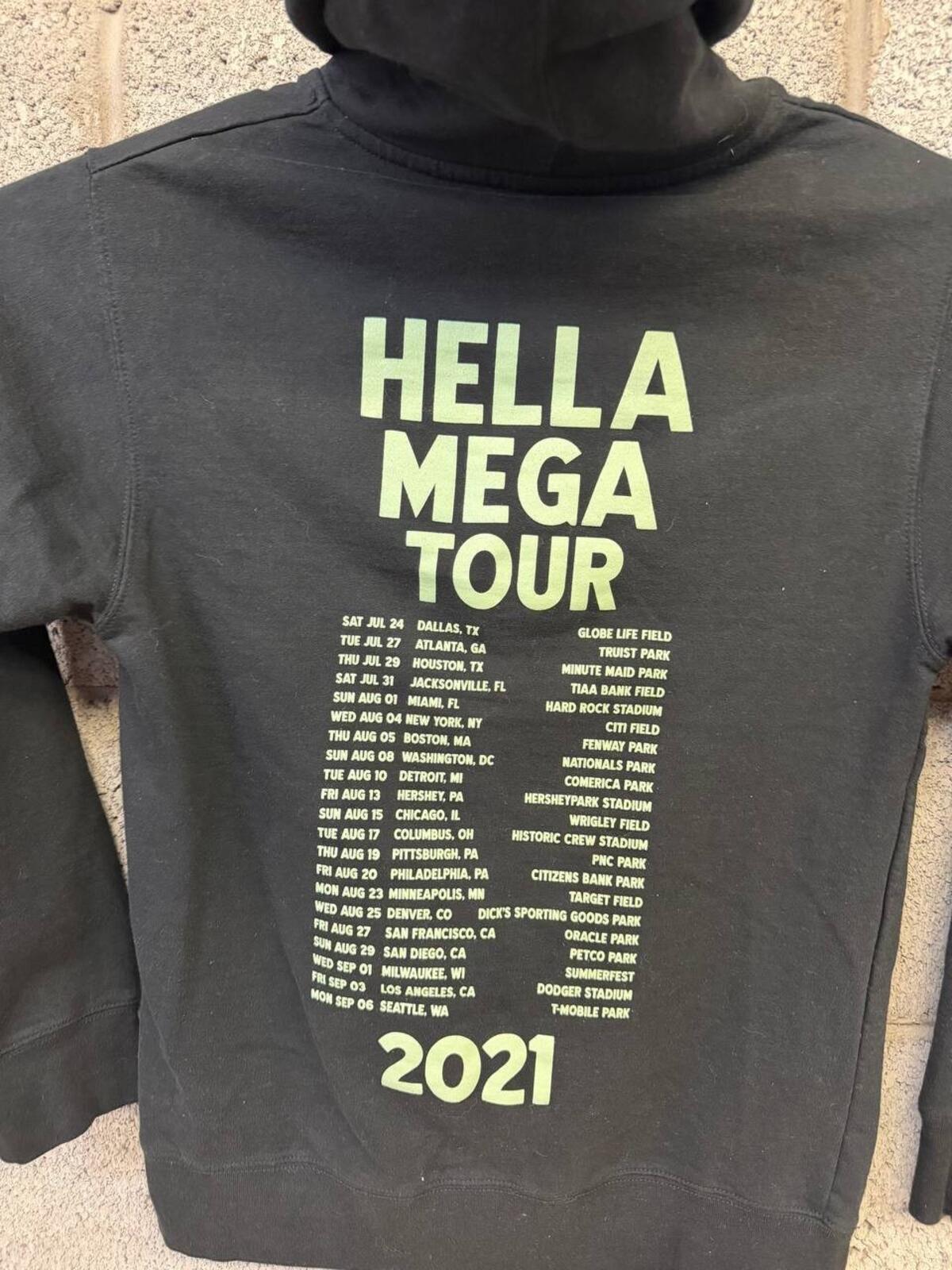 2021 Green Day Hella Mega Tour Hoodie Small Band Merch