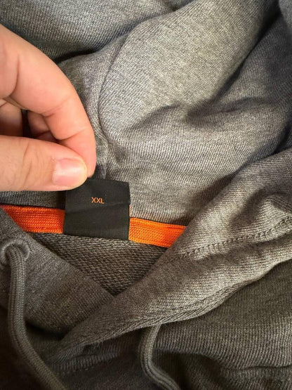 BOSS Hoodie XXL Gray Minimal Luxury Pullover Sweatshirt