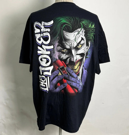 DC Men's Joker t-shirt Card Black Size 2X [liquidation]