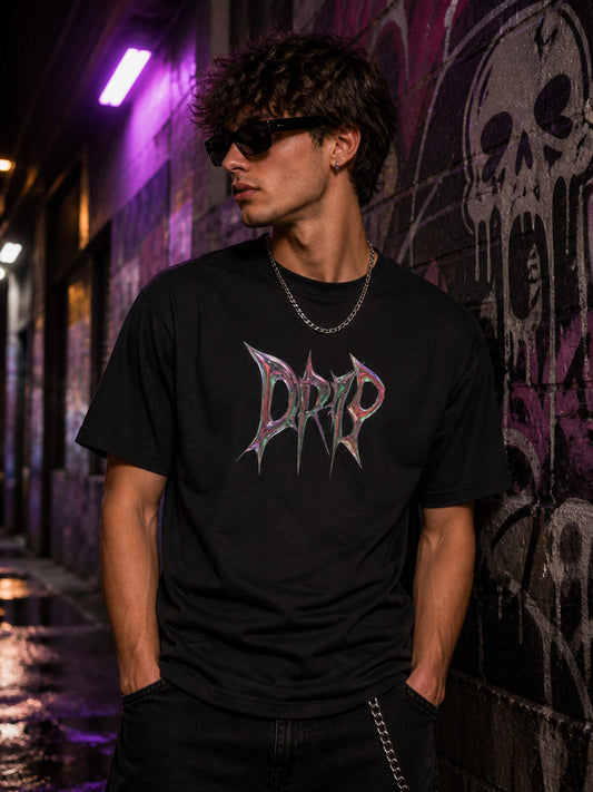 Mister Tee DRIP Graphic T-Shirt Black XXXL Streetwear NWT