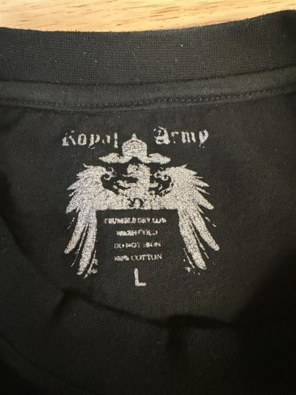 2023 Royal Army Eagle Crest Graphic Tee Deadstock Size L Y2K