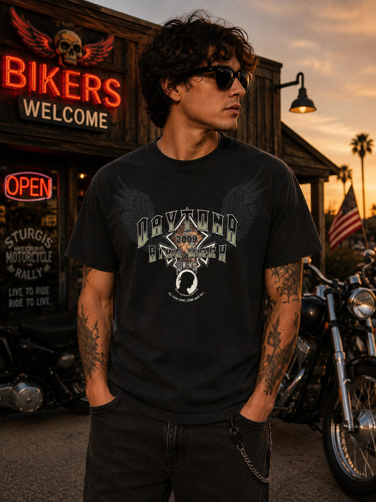 2009 Daytona Bike Week XL Bulldog Graphic Front & Back