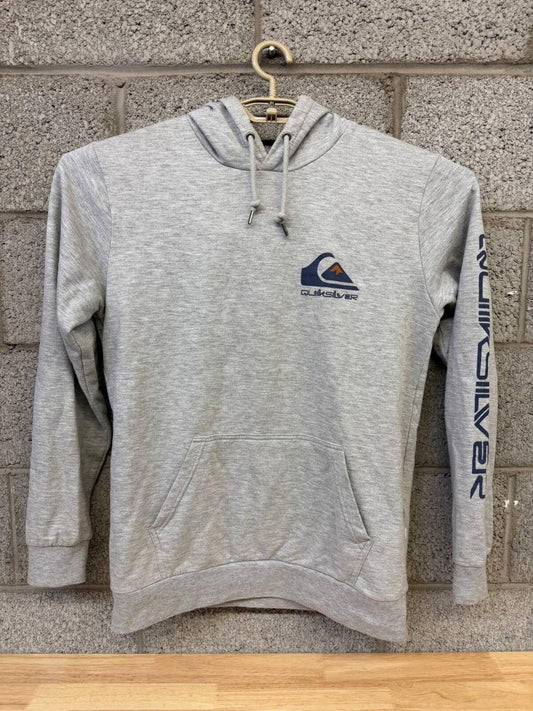 Y2K Quiksilver Gray Surf Hoodie Pullover Medium 2000s